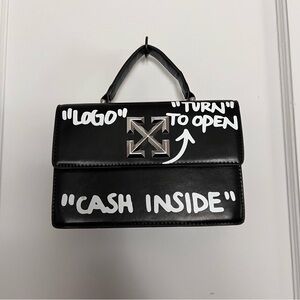 Streetwear Cash Inside Black Cross Body Bag
